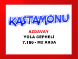 kastamonu azdavay da konumu iyi 7.166 m2 % 10 kdv avantajlı arsa