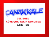 çanakkale gelibolu da köye sadece 160 metre mesafede yatırım için ideal 3.820 m2 arsa