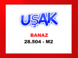 uşak banaz da 28.504 m2 merkeze yakın konumda 28.504 m2 yatırımlık arazi