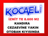 izmit sarışeyh te cezaevinin yakını otobana yakın konumda 8.600 m2 arsa