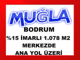 bodrum da ana yol üzeri lüx villaların yanı başında 3 adet villa yapılabilir konut imarlı arsa