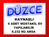 düzce kaynaşlı da içine her biri 250 m2 olan 6 adet müstakil ev yapılabilir 6.232 m2 arsa