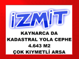 izmit kaynarca da kadastral yola cepheli muşteşem yatırım fırsatı arazi 4.643 m2