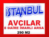 avcılar da 8 daire imarlı toplu konut proje alanında kıymetli arsa