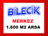 bilecik merkezde köyün yanı başında 1.600 m2 yatırımlık arazi