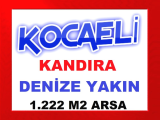 kocaeli kandıra da denize yakın mesafede şile asfaltına 200 metre köy merkezinin yanı başında 1.222 m2 arazi