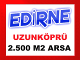 edirne uzunköprü de 2.500 m2 yola yakın sulama kanalı yanında yatırımlık arazi