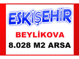 eskişehir beylikova mah de asfalt yolu olan 8.028 m2 arsa