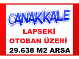 çanakkale denize 3.5 km ilçe merkezine 900 metre otobana 400 metre mesafede kıymetli 29.538 m2 arsa