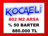 kocaeli gölcük te ana yol üzeri merkeze 13 km mesafede 802 m2 kıymetli arsa