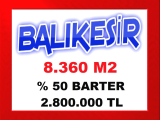 balıkesir burhaniye de köye sadece 670 metre 8.360 m2 yatırımlık zeytinlik arsası